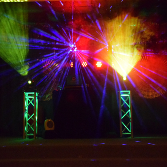 Aufgebaute Lichtanlage Dj Markus Schuh Augsburg 1