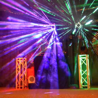 Aufgebaute Lichtanlage Dj Markus Schuh Augsburg