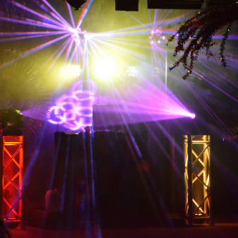 Aufgebaute Lichtanlage Dj Markus Schuh Augsburg 2